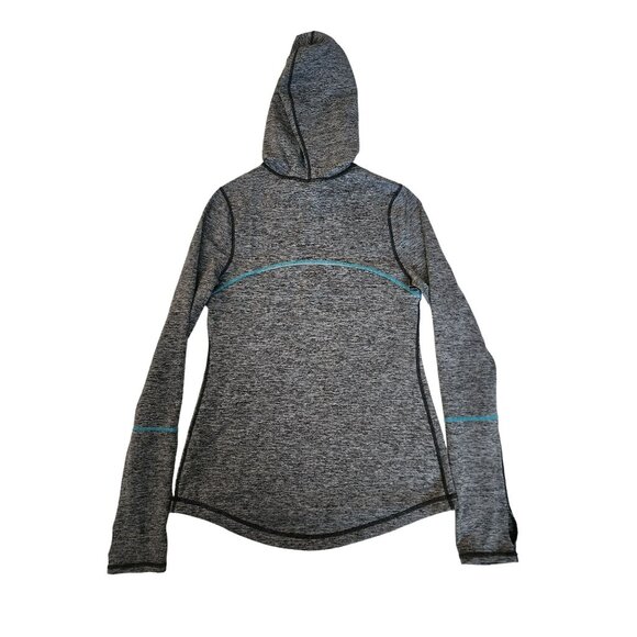 Zella Women's Frost Tech Hooded Half Zip Pullover Jacket Gray/Blue Size Small - Picture 4 of 10